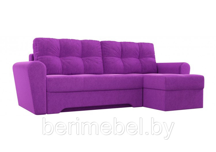 Угловой диван Амстердам фиолетовый вельвет - фото 1 - id-p149262539