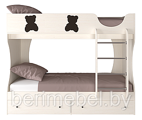 Кровать двухъярусная "Мишутка" СН-108.01 Артём-Мебель сосна арктическая/венге