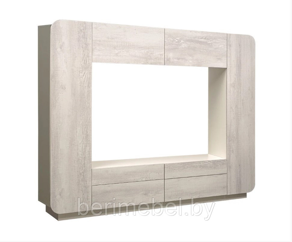 Стенка "Лаванда-2" Олмеко бетон пайн/белый - фото 2 - id-p155865611