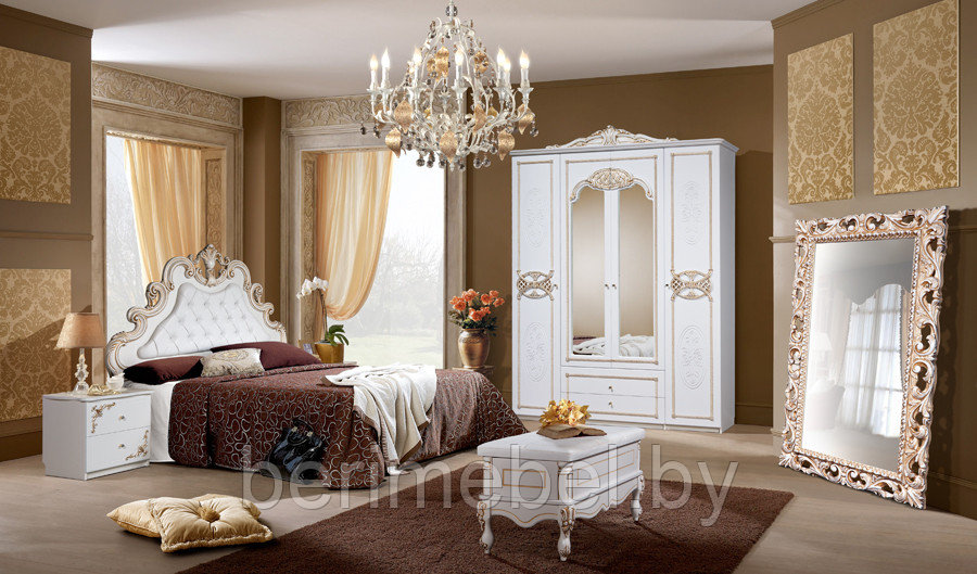 Спальня «Розалия» КМК 0456 белый/белая эмаль - фото 1 - id-p163242096