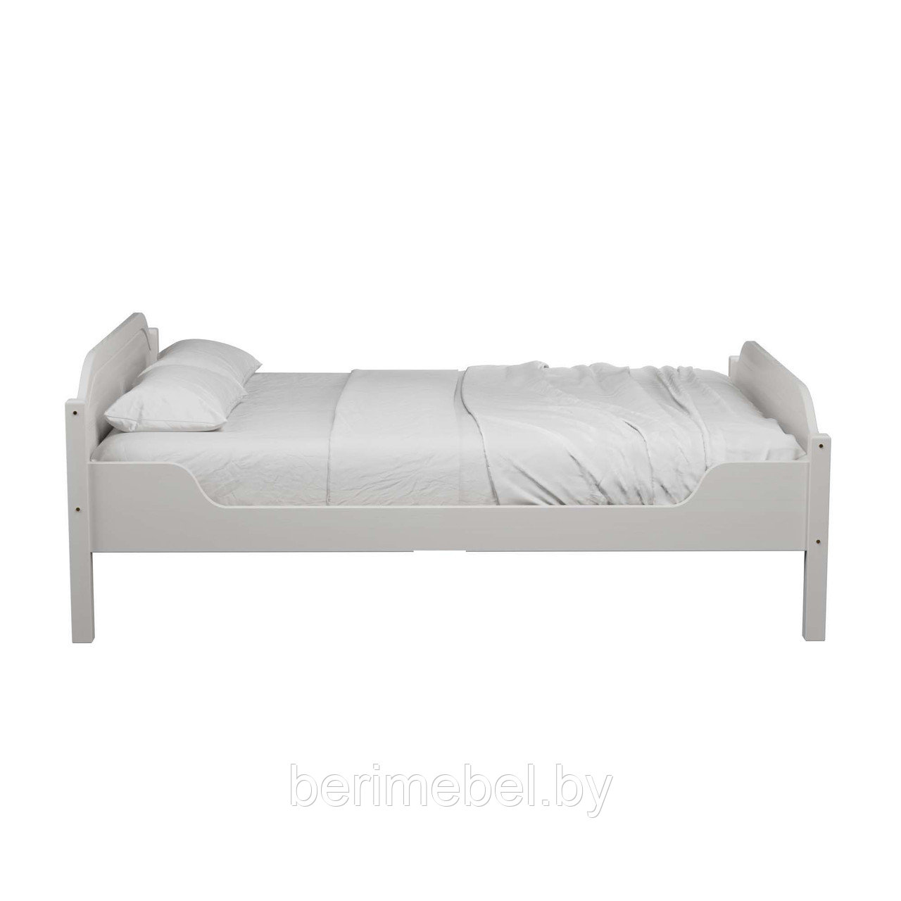 Кровать двуспальная «Кельн 2» (140х200) белый воск - фото 1 - id-p166199541