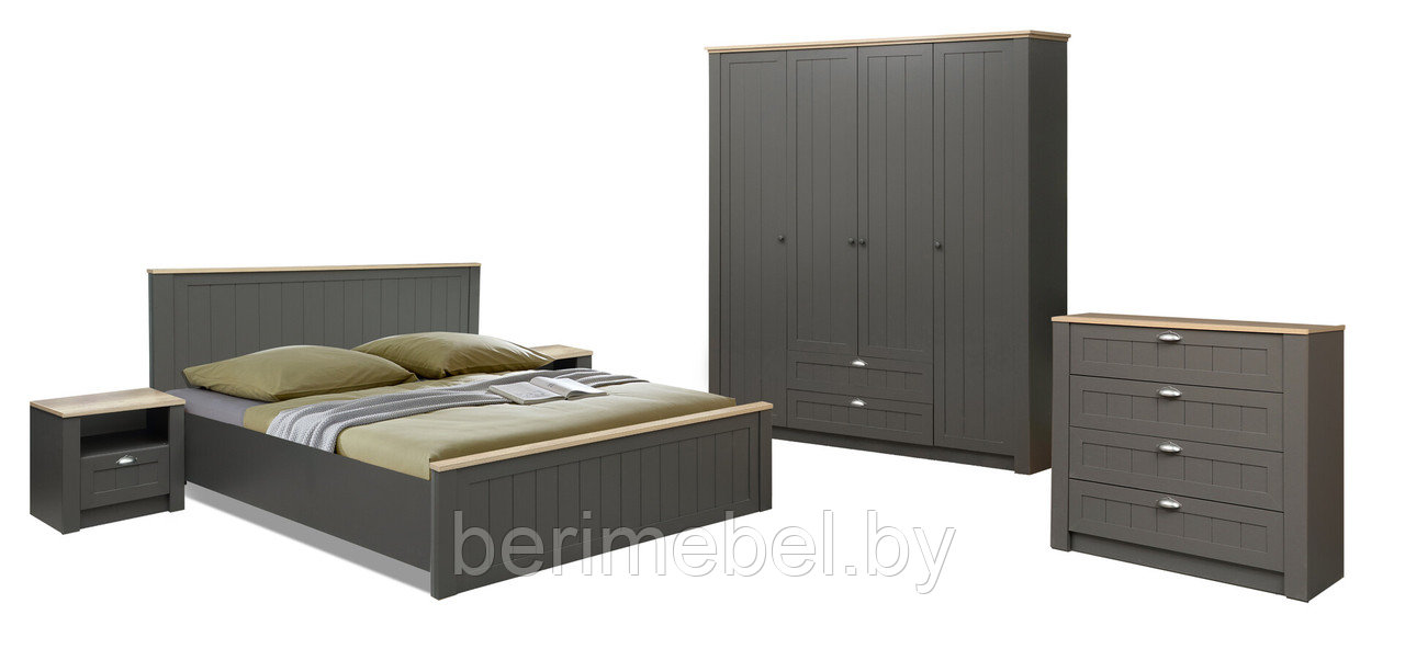 Комплект мебели для спальни Прованс (диамант серый/дуб каньон) - фото 1 - id-p168533113