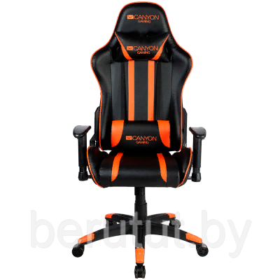 Кресло для геймеров Canyon Fobos CND-SGCH3 черно-оранжевое - фото 1 - id-p225567745