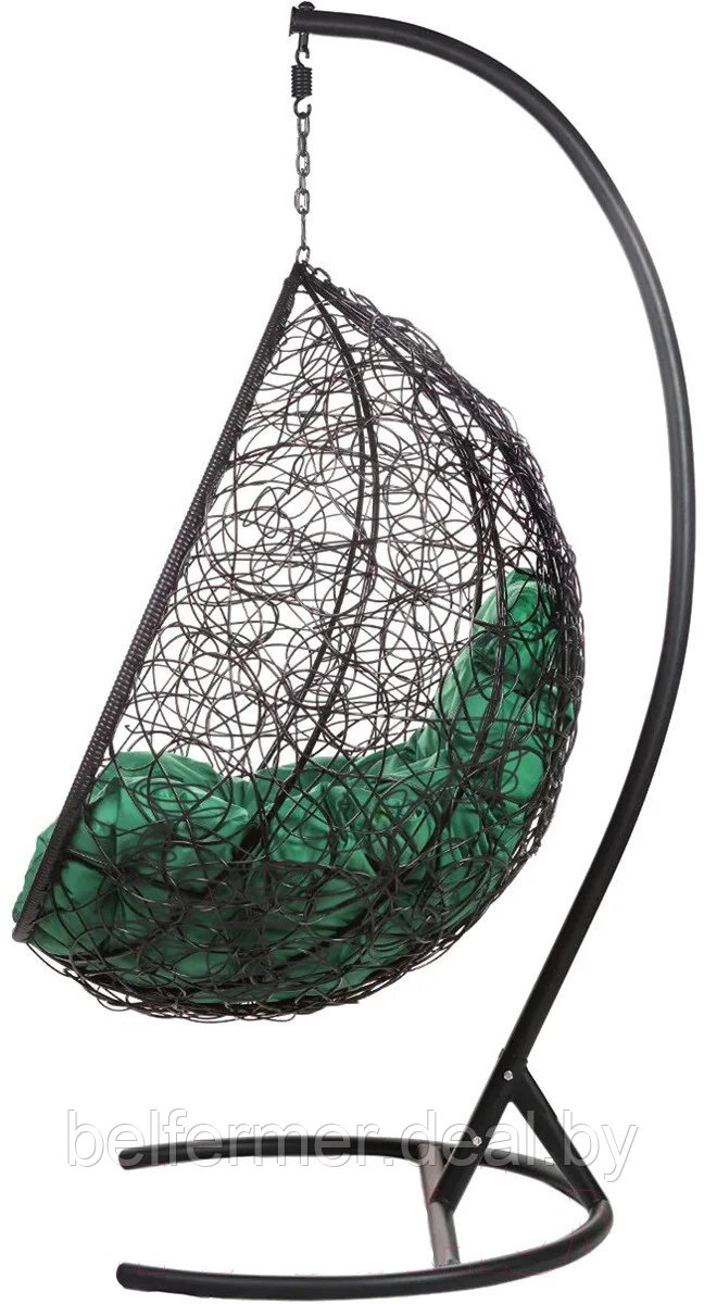 Кресло подвесное BiGarden Tropica Black (зеленая подушка) - фото 3 - id-p225567784