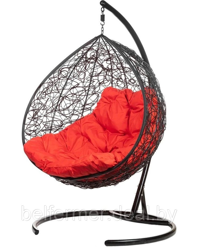 Кресло подвесное BiGarden Gemini Black (красная подушка) - фото 1 - id-p225567785
