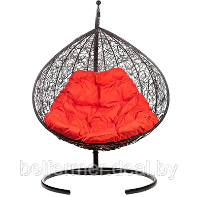 Кресло подвесное BiGarden Gemini Black (красная подушка) - фото 2 - id-p225567785