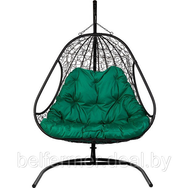 Кресло подвесное BiGarden Primavera Black (зеленая подушка) - фото 2 - id-p225567794