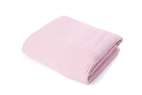 Полотенце Вафельное 100х150 см Розовая пастель, фото 2