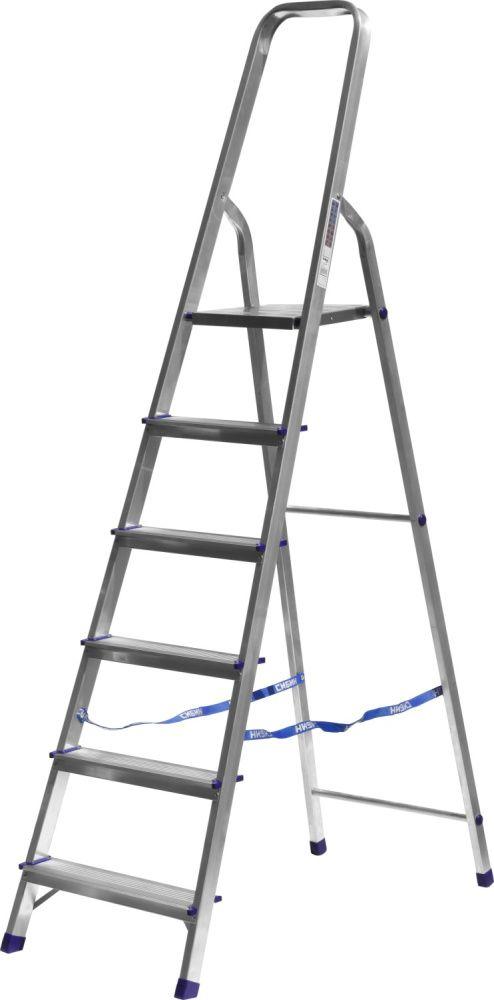Сибин Лестница-стремянка алюминиевая, 6 ступеней, 124 см (38801-6) СИБИН - фото 1 - id-p225567912