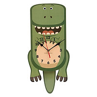 Часы настенные, детские "Динозаврик", с маятником, 19х40 см