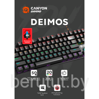 Клавиатура Canyon Deimos GK-4 CND-SKB4-RU - фото 4 - id-p225573743