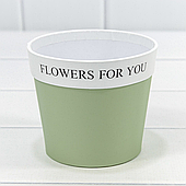 Коробка для цветов "Flowers for You" H10,5, D12 см, бледно-зеленый