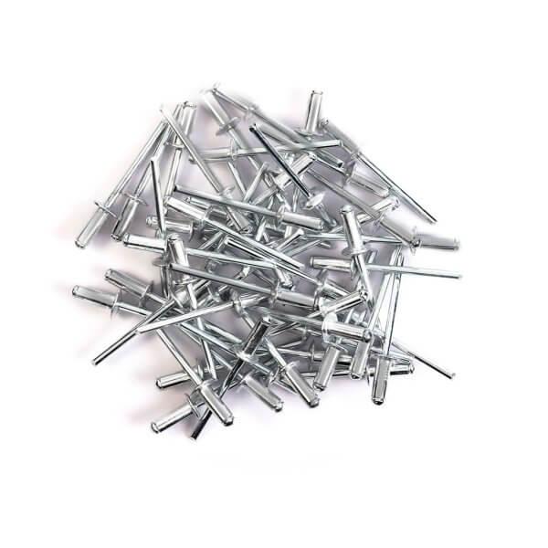 Заклепки алюминивые 4 мм, 10 мм, нерж. покрытие, алюминий, (50 шт) //Smartbuy tools