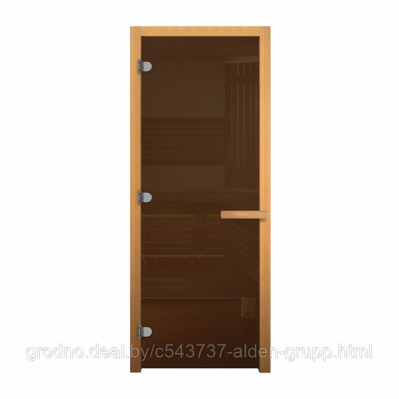 Дверь для бани стеклянная Везувий 1900х700 (бронза, 3 петли, 8мм) (ОСИНА) - фото 1 - id-p225577938