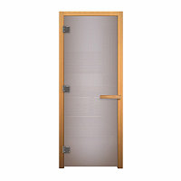 Дверь для бани стеклянная Везувий 1900х700 (Сатин Матовая, 3 петли, 8мм) (ОСИНА)