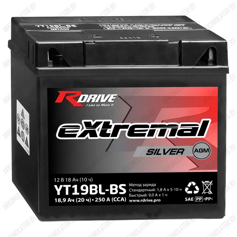 RDrive eXtremal Silver YT19BL-BS / 18,9Ah