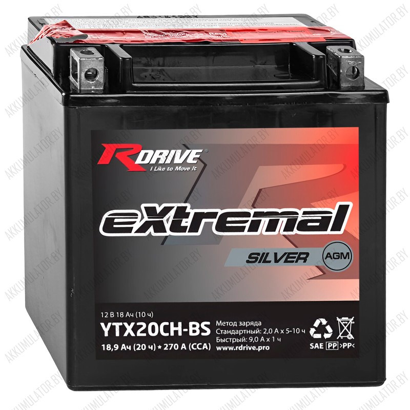 RDrive eXtremal Silver YTX20CH-BS / 18,9Ah