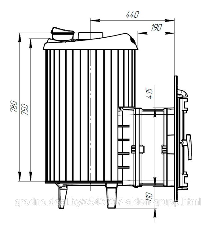 Печь банная ProMetall Атмосфера L ламели "ВЕРДЕ ГВАТЕМАЛА" наборный - фото 7 - id-p225577720