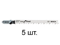 Пилка лобз. по дереву T101D (5 шт.) BOSCH (пропил прямой, тонкий, аккуратный и чистый рез) (2608630032)