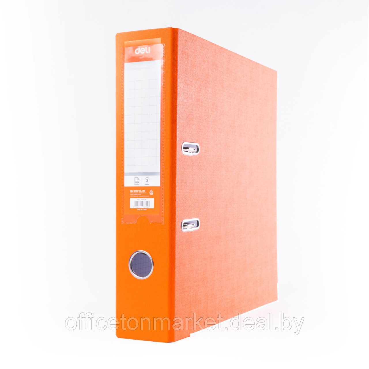 Папка-регистратор "Deli", А4, 75 мм, оранжевый - фото 1 - id-p225596471