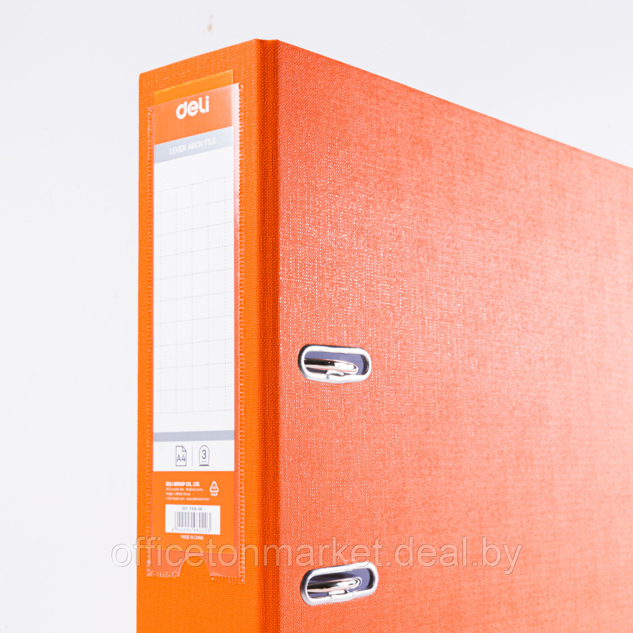 Папка-регистратор "Deli", А4, 75 мм, оранжевый - фото 2 - id-p225596471