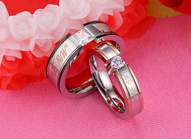 Парные кольца для влюбленных "Неразлучная пара 103" с гравировкой "Моя любовь"