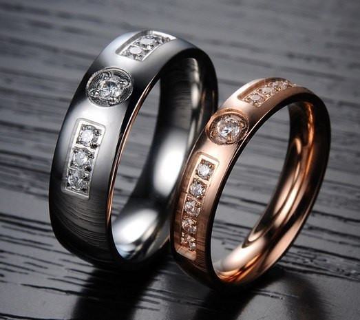 Парные кольца для влюбленных "Неразлучная пара 105" - фото 1 - id-p32923480