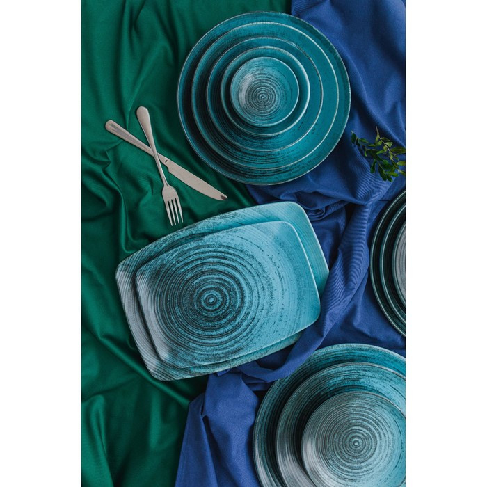Тарелка с вертикальным бортом Lykke turquoise, d=30 см, цвет бирюзовый - фото 6 - id-p225597805
