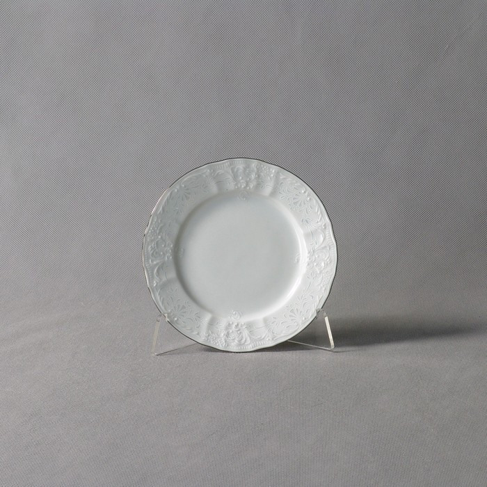 Тарелка десертная Bernadotte, декор «Деколь, отводка платина», 17 см - фото 2 - id-p225597700