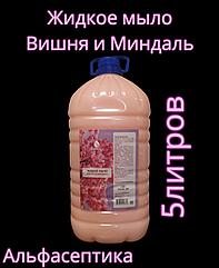 ВИШНЯ и МИНДАЛЬ (канистра 5 литров) жидкое мыло для гигиенической обработки рук и кожных покровов