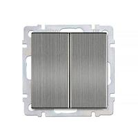 Выключатель 2-клавишный 10А серый никель "Нептун" (SBE-05gn-10-SW2-0)