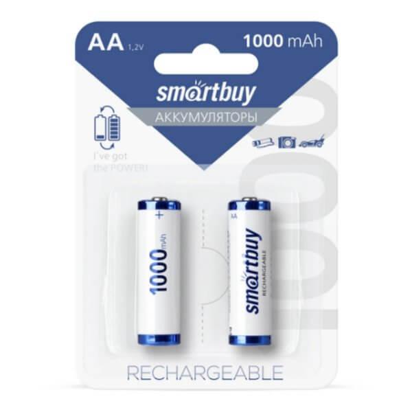 Аккумулятор NiMh Smartbuy AA/2BL 1000 mAh (24/240) (SBBR-2A02BL1000) (цена за 1шт)