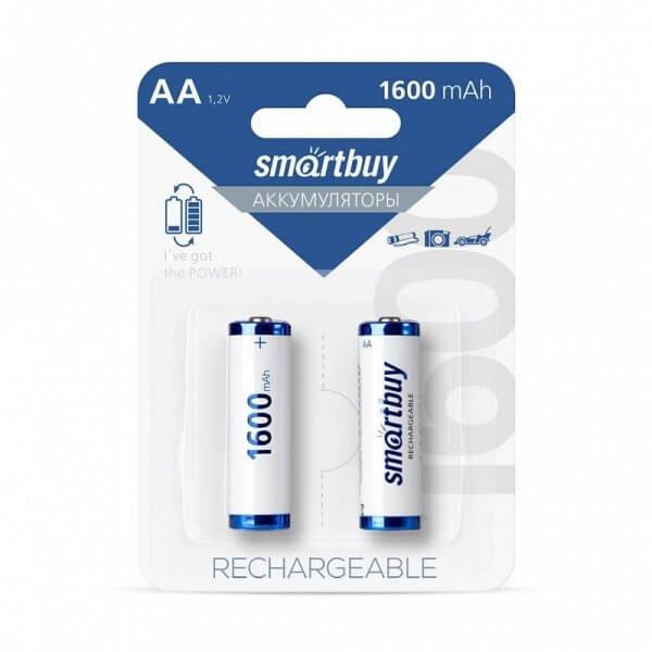 Аккумулятор NiMh Smartbuy AA/2BL 1600 mAh (24/240) (SBBR-2A02BL1600) (цена за 1шт)