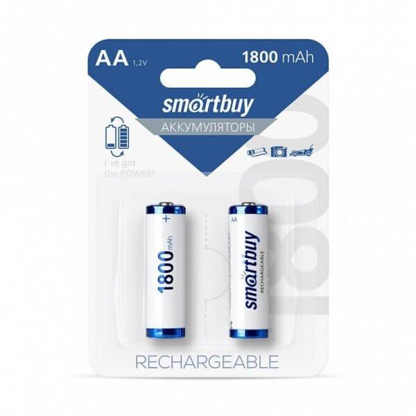 Аккумулятор NiMh Smartbuy AA/2BL 1800 mAh (24/240) (SBBR-2A02BL1800) (цена за 1шт)