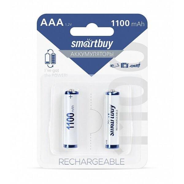 Аккумулятор NiMh Smartbuy AAA/2BL 1100 mAh (24/240) (SBBR-3A02BL1100) (цена за 1шт)