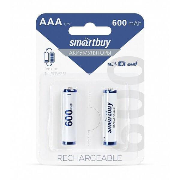 Аккумулятор NiMh Smartbuy AAA/2BL 600 mAh (24/240) (SBBR-3A02BL600) (цена за 1шт) - фото 1 - id-p225598018