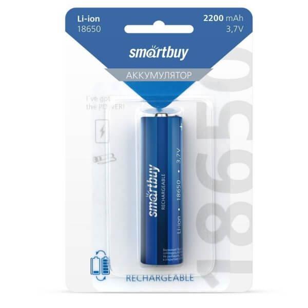 Аккумулятор Smartbuy LI18650-2200 mAh (10/100) (SBBR-18650-1B2200) (цена за 1шт)