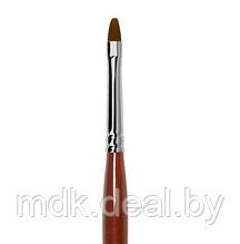 GN33R Кисть Roubloff коричневая синтетика / овальная 7 / ручка фигурная бордовая