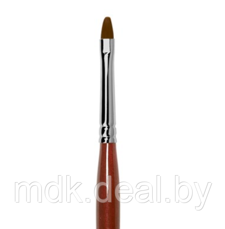 GN33R Кисть Roubloff коричневая синтетика / овальная 7 / ручка фигурная бордовая - фото 1 - id-p168443976