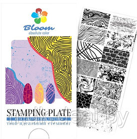 Пластина Bloom для стемпинга 014 Абстрактные текстуры