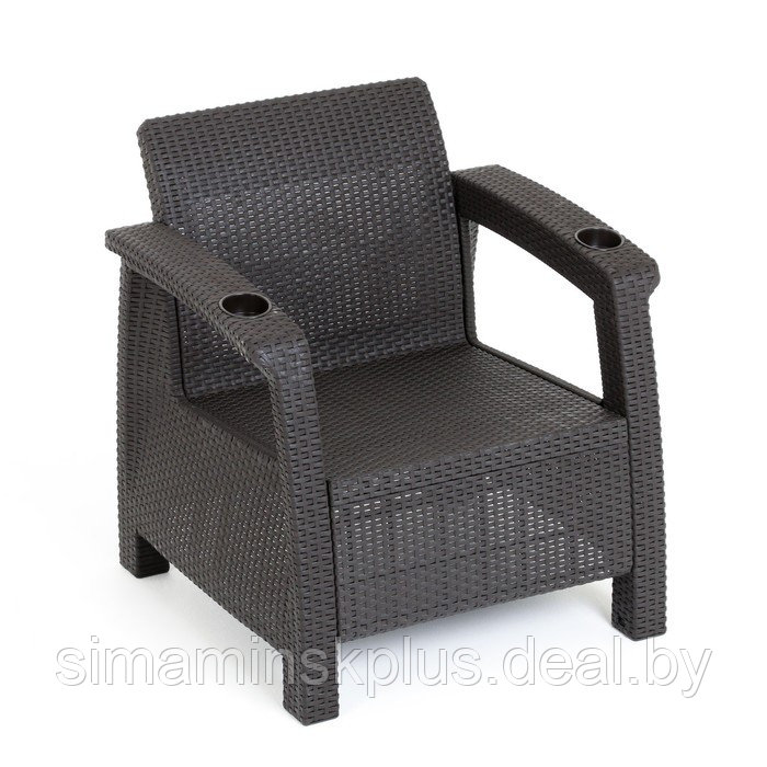 Набор садовой мебели: 2 кресла, стол, цвет мокко - фото 5 - id-p225599709