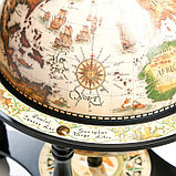 Глобус бар декоративный "Карта странника" с подставкой внизу 41,6х41,6х56 см, фото 7