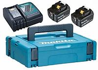 Makita 198311-6 Аккумулятор+з\у, DC18RC-1шт+ BL1850B-2шт,18В,5.0Ач,Li-ion,MakPac