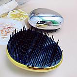 Массажная расческа для волос распутывающая / Компактная расческа для всех типов волос, Золото, фото 3