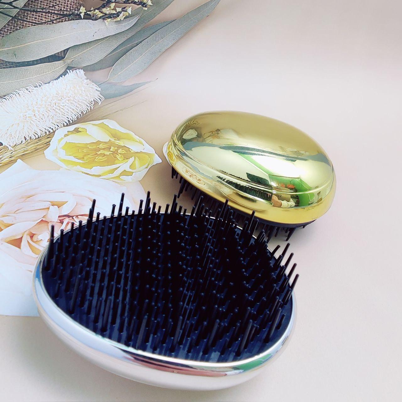 Массажная расческа для волос распутывающая / Компактная расческа для всех типов волос, Серебро - фото 9 - id-p225599964