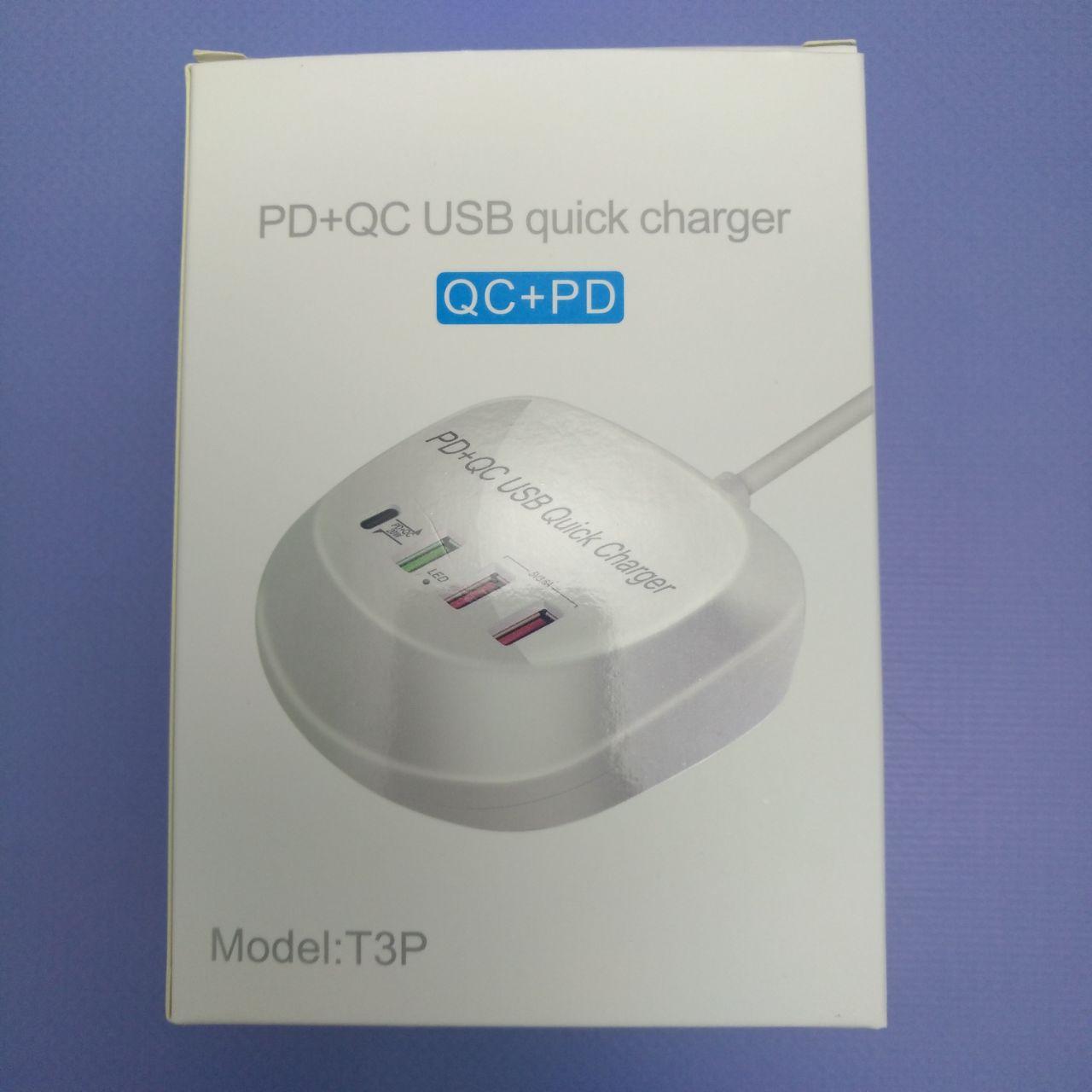 Универсальное сетевое зарядное устройство Port Charger 4в1 40W / Хаб 3 USB, 1 Type-C - фото 7 - id-p225599965