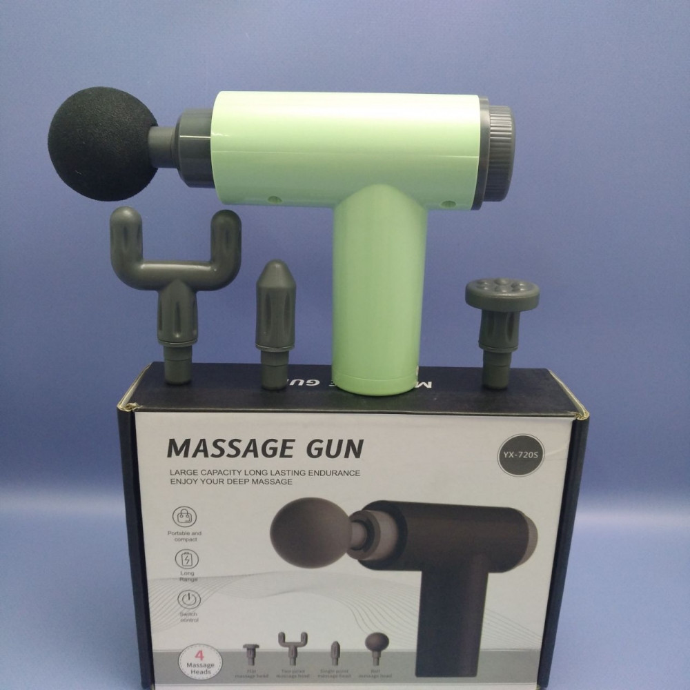 Компактный портативный массажер мышечный (массажный перкуссионный ударный пистолет) Massager YX-720S - фото 9 - id-p225600265