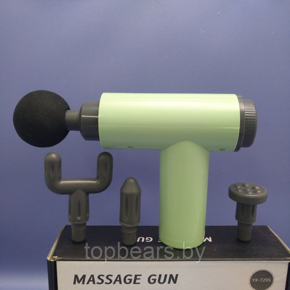 Компактный портативный массажер мышечный (массажный перкуссионный ударный пистолет) Massager YX-720S - фото 8 - id-p225600291