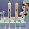 Электрическая ультразвуковая зубная щетка SONIC X7 toothbrush, 4 насадки, 6 режимов Розовая, фото 8