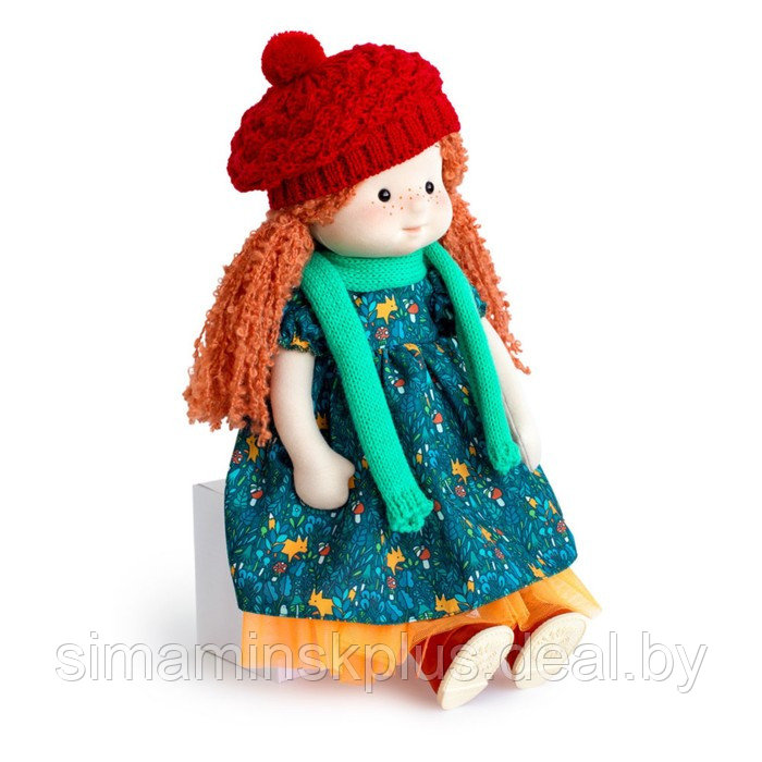 Мягкая кукла «Ива в шапочке и шарфе», 38 см - фото 4 - id-p225600644